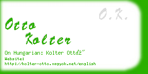 otto kolter business card